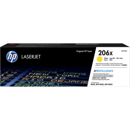 HP 206X Yellow Toner - High Yield - Approx 2.45K Pages - For M283 - M255 Printers