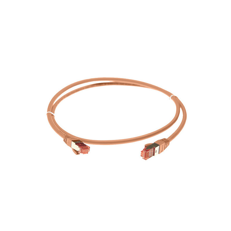 0.75m Cat 6A S/FTP LSZH Ethernet Network Cable. Orange