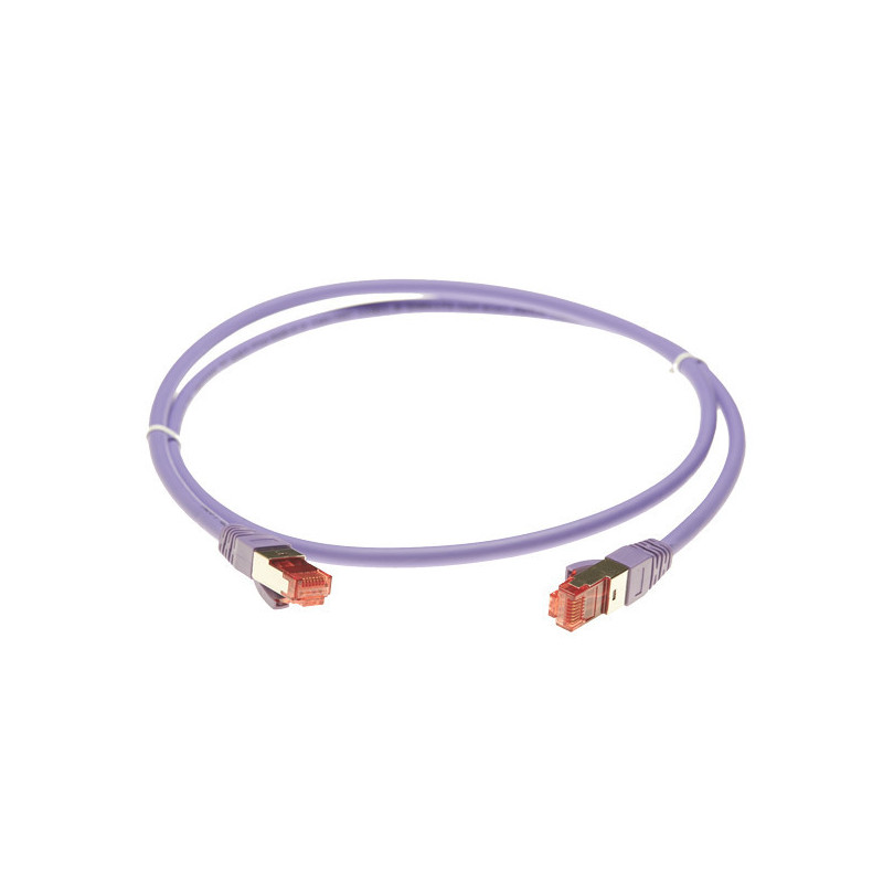 20m Cat 6A S/FTP LSZH Ethernet Network Cable. Purple