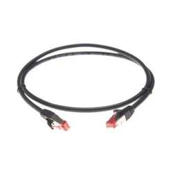 2.5m Cat 6A S/FTP LSZH Ethernet Network Cable. Black