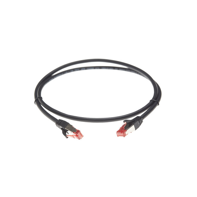 2.5m Cat 6A S/FTP LSZH Ethernet Network Cable. Black