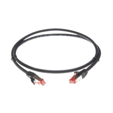 2.5m Cat 6A S/FTP LSZH Ethernet Network Cable. Black
