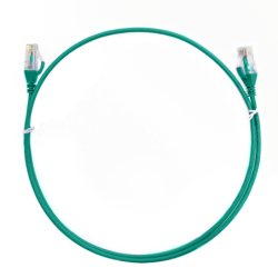 0.5m Cat 6 Ultra Thin LSZH Ethernet Network Cables: Green