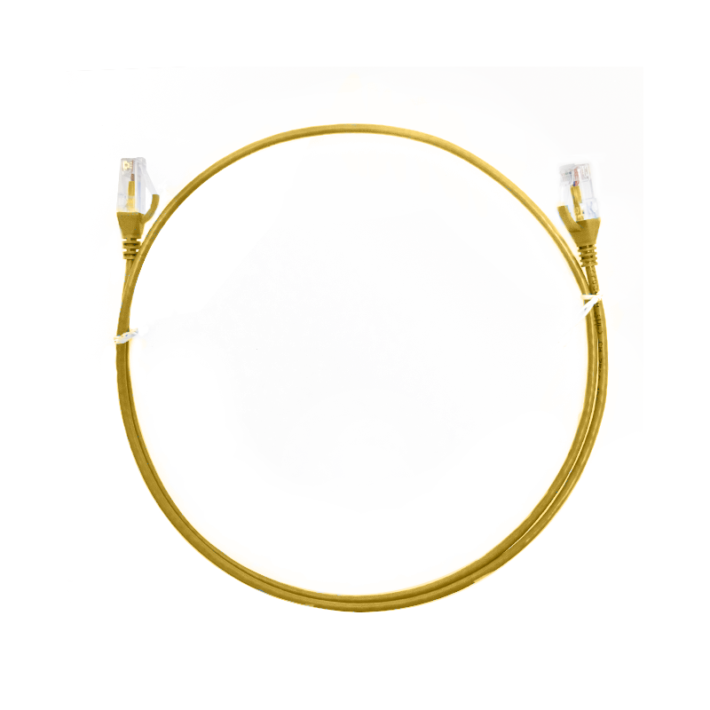 2.5m Cat 6 RJ45 RJ45 Ultra Thin LSZH Network Cables  : Yellow
