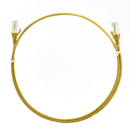 2.5m Cat 6 RJ45 RJ45 Ultra Thin LSZH Network Cables  : Yellow