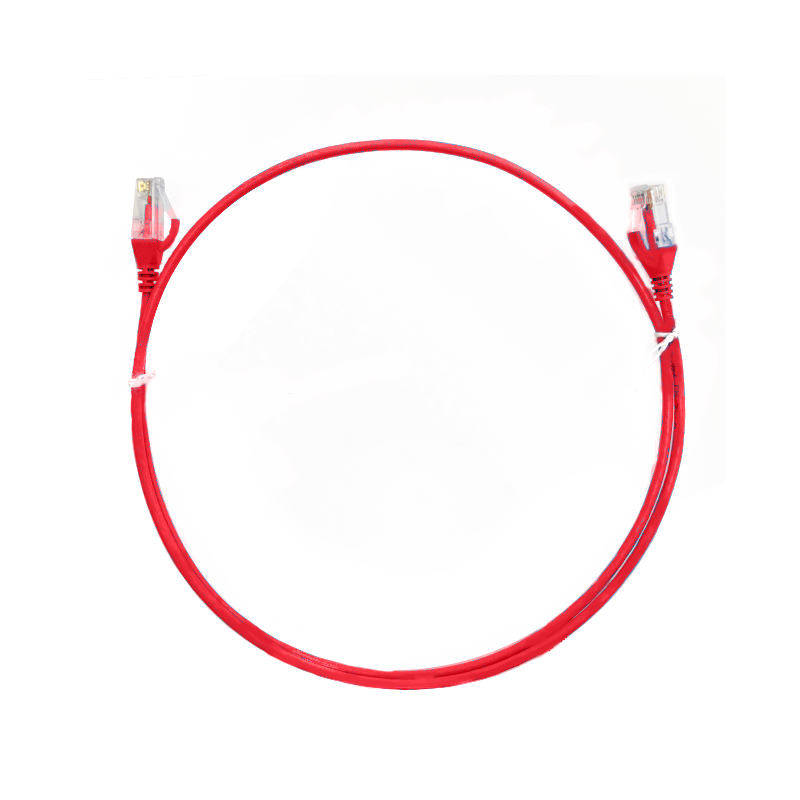 2.5m Cat 6 RJ45 RJ45 Ultra Thin LSZH Network Cables  : Red