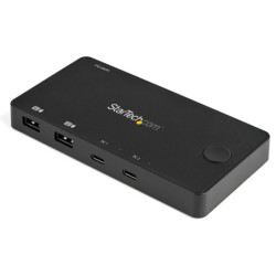 StarTech 2 Port USB C KVM Switch - 4K 60Hz HDMI - Compact Dual Port UHD USB Type C Desktop