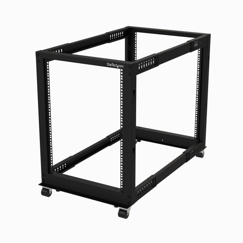 StarTech 15U 19in Open Frame Server Rack - 4 Post Adjustable Depth 23-41in Mobile -