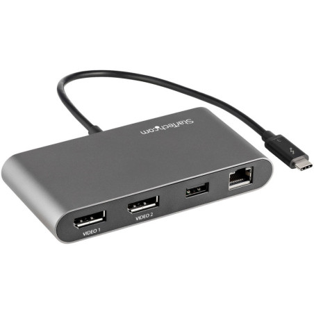 StarTech Thunderbolt 3 Mini Dock - Portable Dual Monitor w/ DP 4K 60Hz - 2X