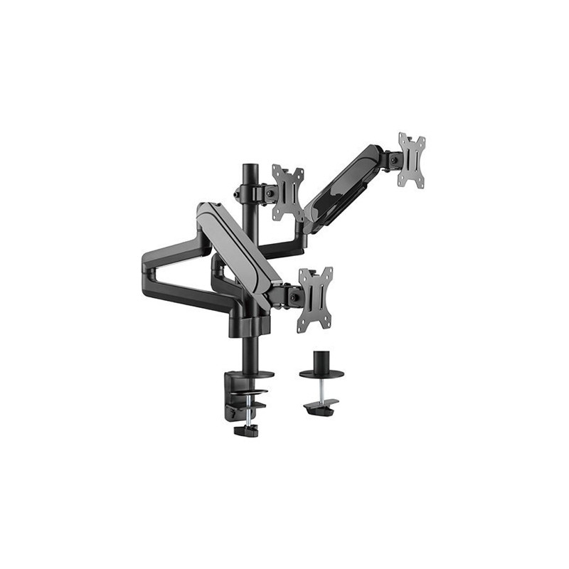 Brateck Triple Monitors Pole-Mounted Gas Spring Monitor Arm - 17in-27in