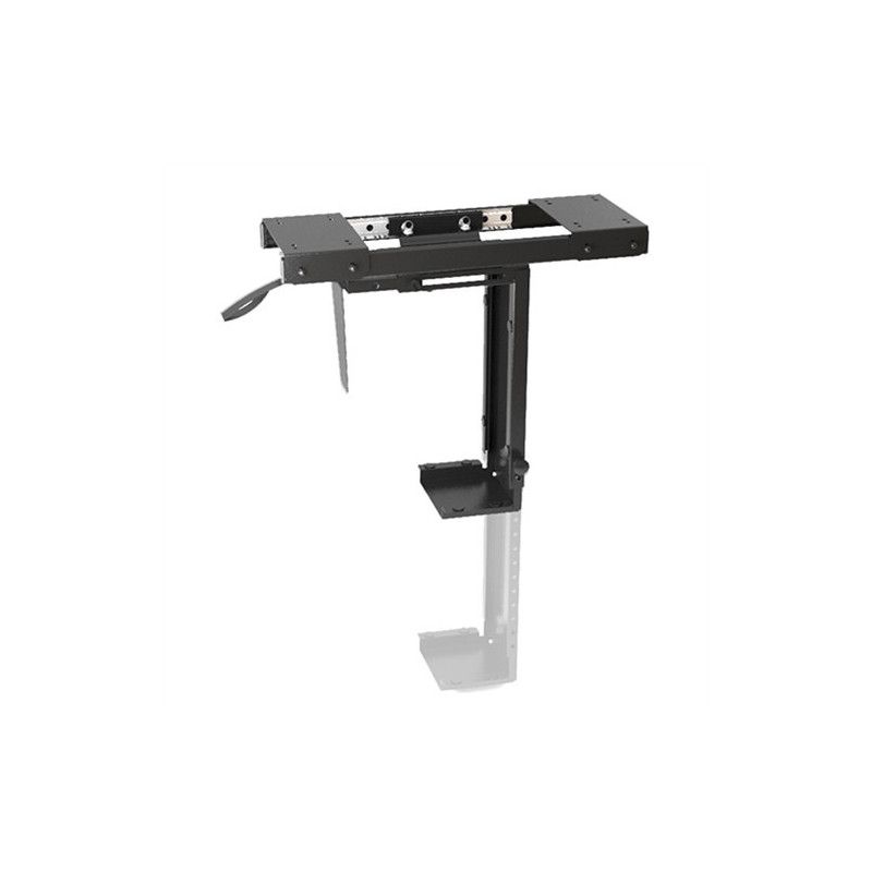 Brateck Adjustable Under-Desk ATX Case Mount with Sliding track - Up to 10kg - 360° Swivel