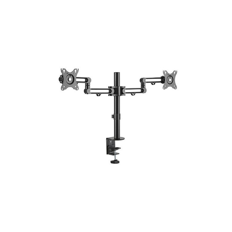 Brateck Dual Monitor Premium Aluminum Articulating Monitor Arm Fit Most 17in-32in Monitors Up to 8kg per screen VESA 75x75/100x1
