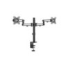 Brateck Dual Monitor Premium Aluminum Articulating Monitor Arm Fit Most 17in-32in Monitors Up to 8kg per screen VESA 75x75/100x1