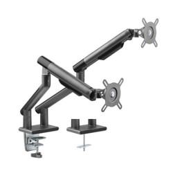 Brateck Dual Monitor Premium Slim Aluminum Spring-Assisted Monitor Arm - 17in~32in