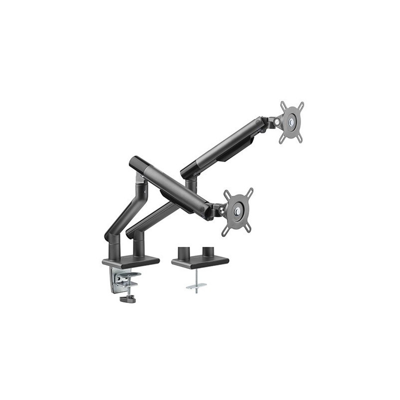 Brateck Dual Monitor Premium Slim Aluminum Spring-Assisted Monitor Arm - 17in~32in