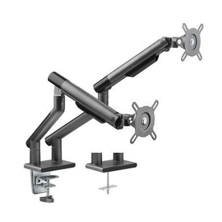 Brateck Dual Monitor Premium Slim Aluminum Spring-Assisted Monitor Arm - 17in~32in