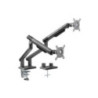 Brateck Dual Monitor Premium Slim Aluminum Spring-Assisted Monitor Arm - 17in~32in