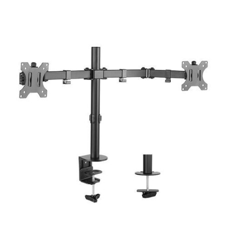 Brateck Dual Screens Economical Double Joint Articulating Steel Monitor Arm Fit Most 13’’-32’’ Monitors Up to 8kg per screen VES
