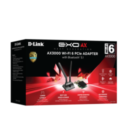 D-Link AX3000 Wi-Fi 6 PCIe Adapter With Bluetooth 5.1