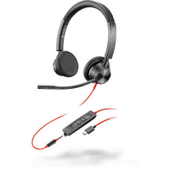 Poly Blackwire 3325 UC Stereo Corded Headset - 3.5mm & USB-C