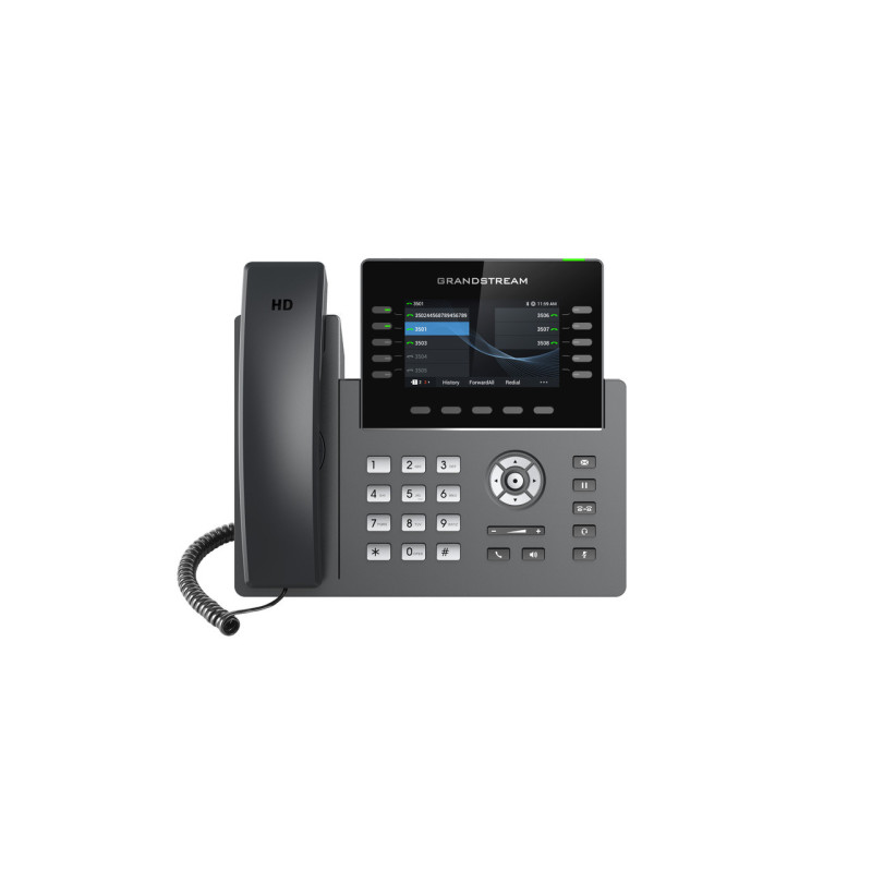 Grandstream 10 Lines - 16 SIP Accounts - 4.3in scrn - PoE - WiFi