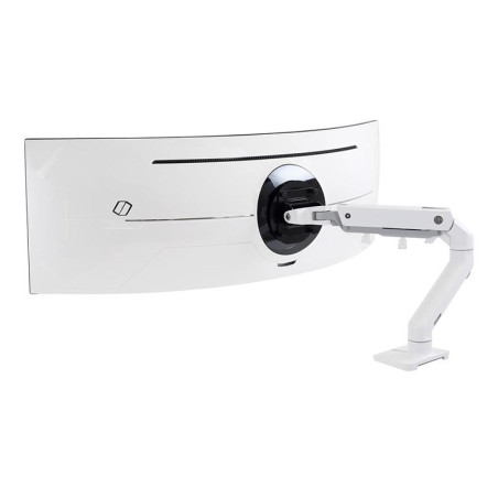Ergotron HX Desk Curved Monitor Arm Mount with HD Pivot - White