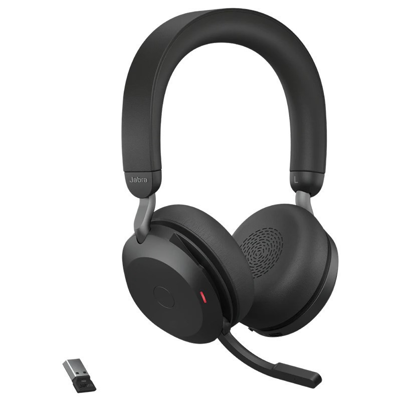Jabra Evolve2 75 UC ANC Stereo Bluetooth Headset (USB Dongle + Charging Stand)