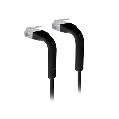 Ubiquiti UniFi Patch Cable .22m Black - Both End Bendable to 90 Degree - RJ45 Ethernet Cable - Cat6 - Ultra-Thin 3mm Diameter U-
