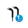 Ubiquiti UniFi Patch Cable 1m Black - Both End Bendable to 90 Degree - RJ45 Ethernet Cable - Cat6 - Ultra-Thin 3mm Diameter U-Ca