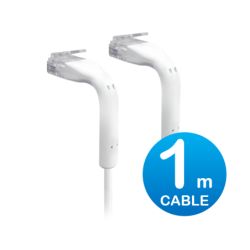 Ubiquiti UniFi Patch Cable 1m White - Both End Bendable to 90 Degree - RJ45 Ethernet Cable - Cat6 - Ultra-Thin 3mm Diameter U-Ca