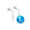 Ubiquiti UniFi Patch Cable 1m White - Both End Bendable to 90 Degree - RJ45 Ethernet Cable - Cat6 - Ultra-Thin 3mm Diameter U-Ca