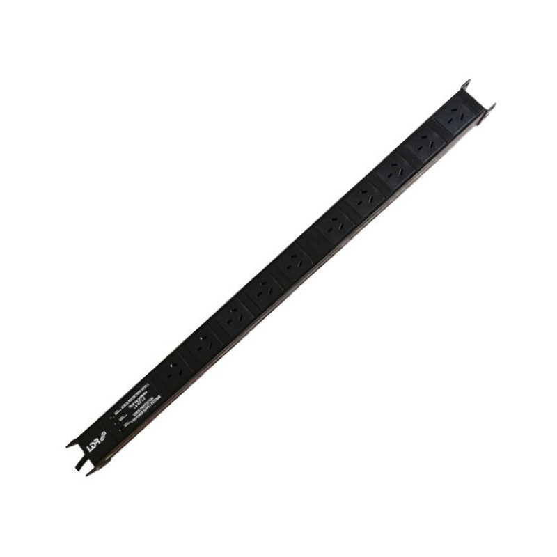 LDR 10-Port 10A Power Distribution Unit AU Approved - 10x 3-Pin AU/NZ Outlets/Slots - 1U Vertical Mount