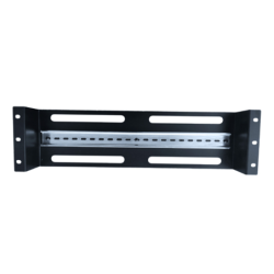 LDR Rackmount Din Rail - Black Metal Construction - 35mm International Din Rail
