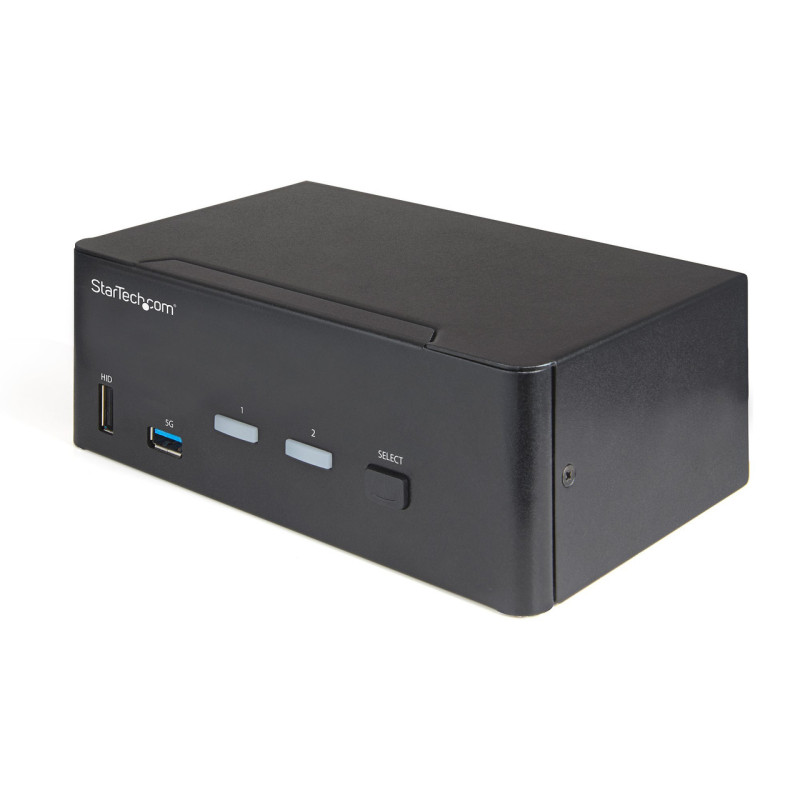 StarTech 2 Port Dual Monitor HDMI KVM Switch - 4K 60Hz Ultra HD HDR - Desktop 4K HDMI 2.0 KVM Switch with 2 Port USB 3.0 Hub (5G