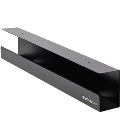 StarTech Under Desk Cable Management Tray - Office/Standing Desk Cable Tray Organizer - Desk/Table Mount Holder for Cords/Wire/P