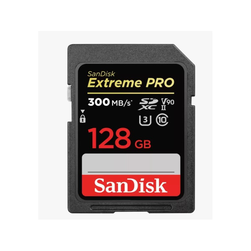 SanDisk 128GB Extreme PRO SDXC Class 10 UHS-II U3 Memory Card - 300MB/s