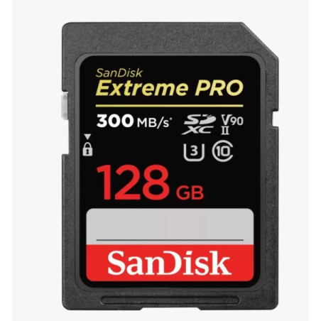 SanDisk 128GB Extreme PRO SDXC Class 10 UHS-II U3 Memory Card - 300MB/s