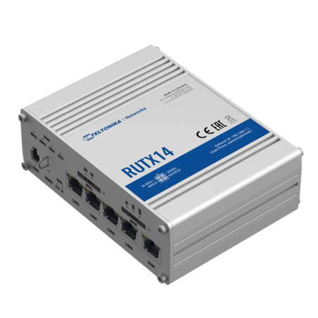 Teltonika RUTX14 - Instant LTE Failover | Reliable and Secure CAT12 4G LTE Router/Firewall with Dual Band WiFi 802.11ac - GNSS/G