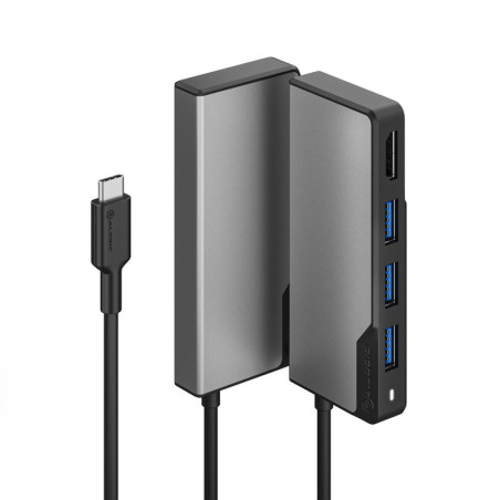 Alogic USB-C Fusion CORE 5-in-1 HDMI & USB Hub– 1 x HDMI@4K@60Hz 3 x USB-A (USB3.0) 1 x USB-C (Data + PD) - Space Grey