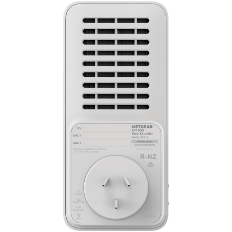 Netgear EAX12 AX1600 Dual-Band 4-Stream Wi-Fi 6 Mesh Range Extender