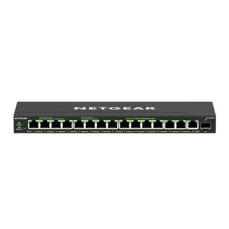 Netgear 16 Port Poe Gigabit Ethernet Plus Switch (Gs316Epp) - With 16 X Poe+ @ 231W - Desktop/Wall Mount