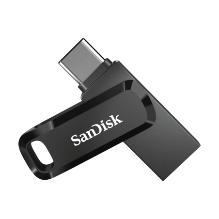 SanDisk 128GB Ultra Dual Drive Go 2-in-1 USB-C & USB-A Flash Drive Memory Stick 150MB/s USB3.1 Type-C Swivel for Android Smartph