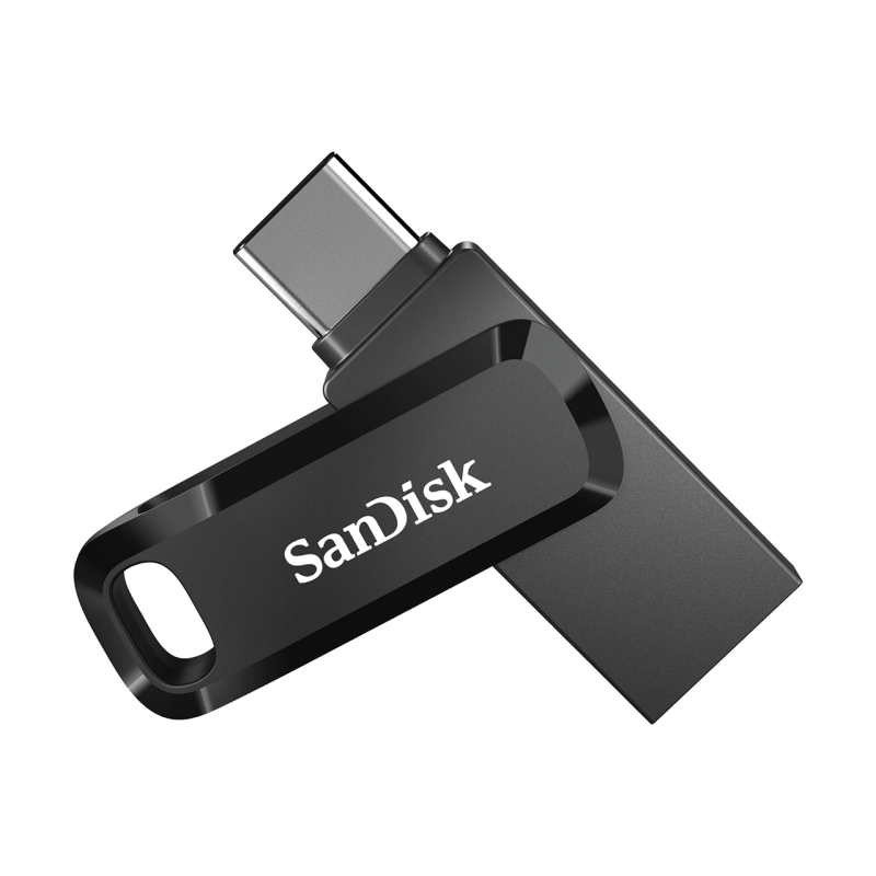 SanDisk 256GB Ultra Dual Drive Go 2-in-1 USB-C & USB-A Flash Drive Memory Stick 150MB/s USB3.1 Type-C Swivel for Android Smartph