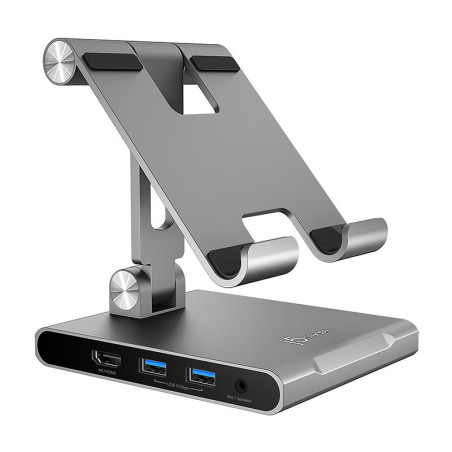 j5create JTS224 Multi-Angle Stand with Docking Station for iPad Pro 12.9in