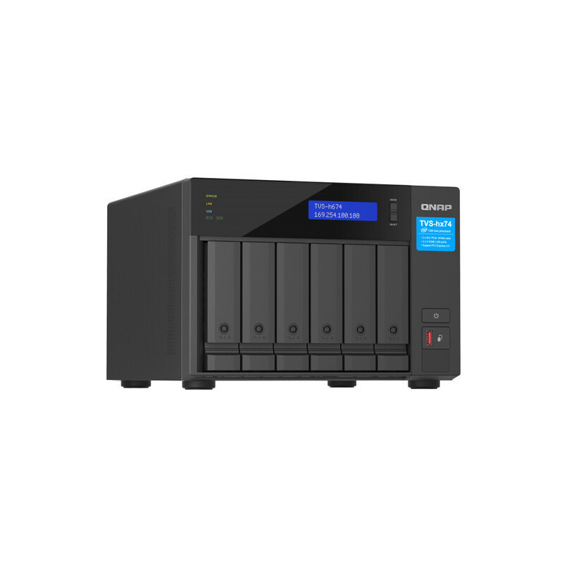QNAP 6-Bay Nas (No Disk) Intel 4-Core 2.5Ghz - 16GB - 2.5GBe(2) - M.2(2) - Pcie - Twr - 3Yr Wty