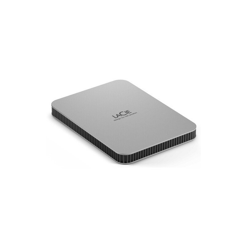 Lacie Mobile Drive V2 - External Portable - 2TB - USB-C - Moon Silver - 3Yr