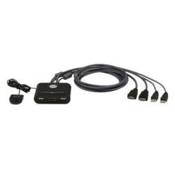 Aten 2-Port USB HDMI Cable KVM Switch