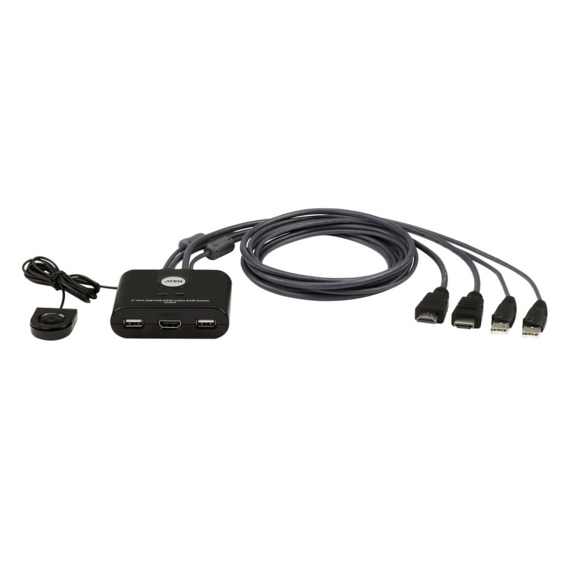 Aten 2-Port USB HDMI Cable KVM Switch