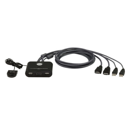 Aten 2-Port USB HDMI Cable KVM Switch