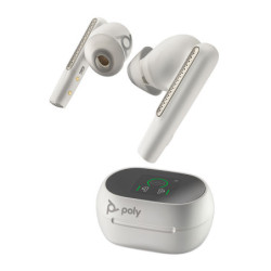 Poly Voyager Free 60+ MS USB-C Wireless Earbuds - White Sand